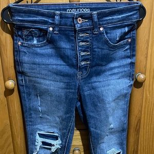 High waisted button fly jeans from Maurices.